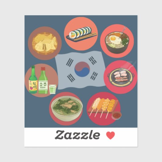 韓国料理ステッカー シール (シート)
