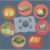 韓国料理ステッカー シール (正面)