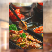 韓国料理ブルゴーギまたはマリネ牛肉バーベキュー ウィンドウサイン (シート2)