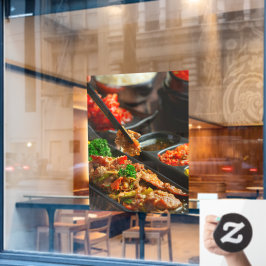 韓国料理ブルゴーギまたはマリネ牛肉バーベキュー ウィンドウサイン