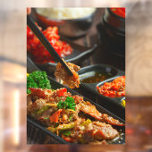 韓国料理ブルゴーギまたはマリネ牛肉バーベキュー ウィンドウサイン (シート2)