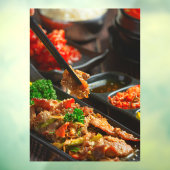 韓国料理プルコギまたはマリネした牛肉のバーベキュー ウィンドウサイン (シート3)