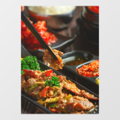 韓国料理プルコギまたはマリネした牛肉のバーベキュー ウィンドウサイン (シート)