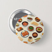 韓国料理ボタン 缶バッジ (正面&裏面)