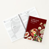 韓国料理レシピジャーナル – 濃い赤 ノートブック (内部)