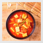 韓国料理 キムチスープ 豆腐 ウィンドウサイン (シート)