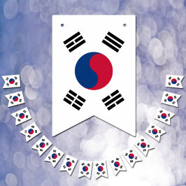 韓国旗とパーティー 韓国 バナー/ウェディング バンティングフラッグ