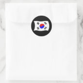 韓国旗ステッカー ラウンドシール (バッグ)
