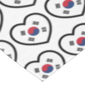 韓国旗ハート テーブルクロス (アングル)
