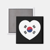 韓国旗ハート マグネット (正面/裏面)