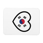 韓国旗ハート マグネット (横)