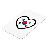韓国旗ハート マグネット (左側)