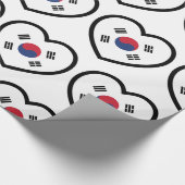 韓国旗ハート ラッピングペーパー (角)
