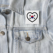 韓国旗ハート 缶バッジ (インサイチュ)