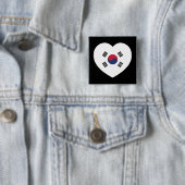 韓国旗ハート 缶バッジ (インサイチュ)