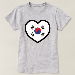 韓国旗ハート Tシャツ