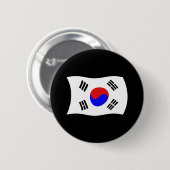 韓国旗バッジ 缶バッジ (正面&裏面)