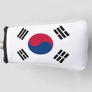 韓国旗付きゴルフパターカバー ゴルフヘッドカバー