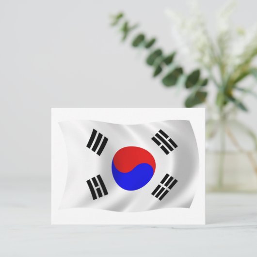 韓国旗 はがき (スタンド正面)