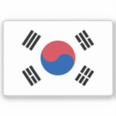 韓国旗 オーダーメイドカットステッカー シール (正面)