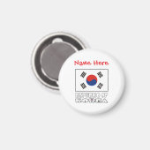 韓国旗 オーダーメイド 丸型  マグネット (正面/裏面)