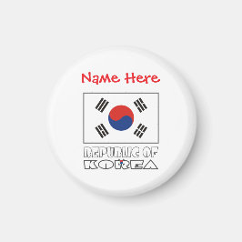 韓国旗 オーダーメイド 丸型  マグネット