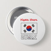 韓国旗 オーダーメイド 缶バッジ (正面&裏面)