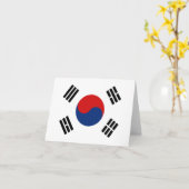 韓国旗 ノートカード (黄色い花)
