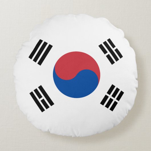 韓国旗 ラウンドクッション (正面)