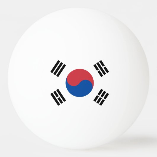 韓国旗 卓球ボール (正面)