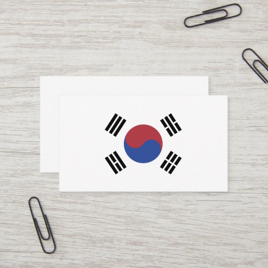 韓国旗 名刺 (正面/裏面インサイチュ)