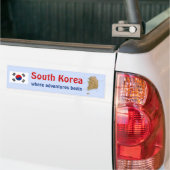 韓国旗+地図ステッカー バンパーステッカー (トラック上)