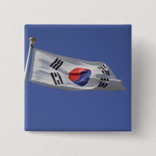 韓国旗 缶バッジ