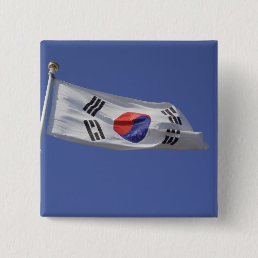 韓国旗 缶バッジ (正面)