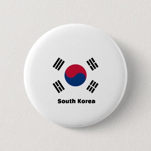 韓国旗 缶バッジ (正面)