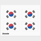 韓国旗 長方形シール (シート)