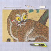 韓国民画の醜い虎 薄葉紙 (クラフト)