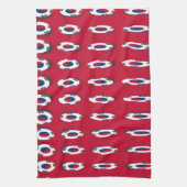 韓国水玉模様国旗 キッチンタオル (縦)