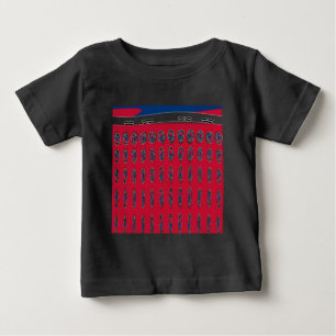 韓国水玉模様国旗 ベビーTシャツ