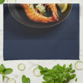 韓国焼きキングエビ(Daegae Gui) キッチンタオル (折り畳み)