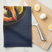 韓国焼きキングエビ(Daegae Gui) キッチンタオル (四つ折り)