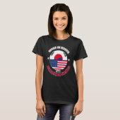 韓国系アメリカ人の一部祖先韓国アメリカ合衆国フラグ Tシャツ (正面フル)
