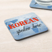 韓国話の曇り地球 コースター (左側)
