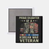 韓国誇りを持った戦争退役軍人米国家敷娘 マグネット (正面/裏面)