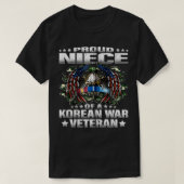 韓国誇りを持った戦争退役軍人軍隊獣医の姪 Tシャツ (デザイン正面)