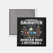 韓国誇りを持った戦争退役軍人軍隊veの娘 マグネット (正面/裏面)