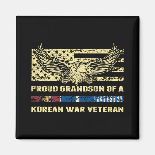 韓国誇りを持った戦争退役軍人軍隊veの孫 マグネット (正面)