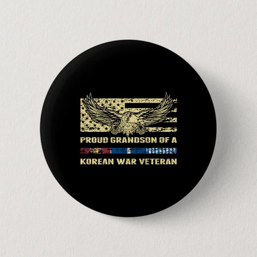 韓国誇りを持った戦争退役軍人軍隊veの孫 缶バッジ (正面)