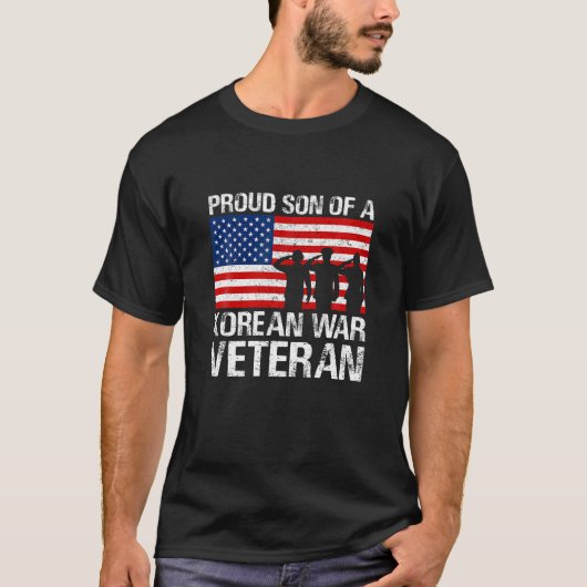 韓国誇りを持った戦争退役軍人Tシャツの息子 Tシャツ (正面)