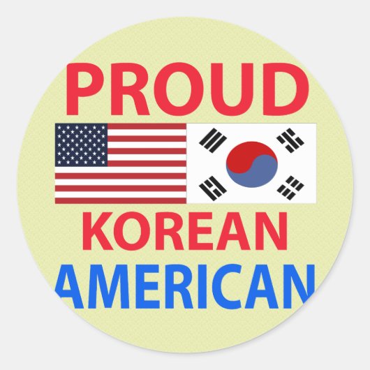 韓国誇りを持った系アメリカ人 ラウンドシール (正面)